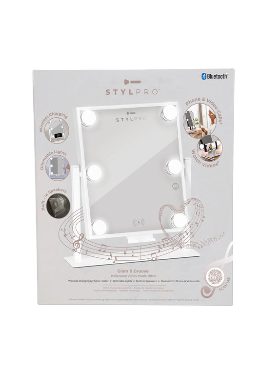 Glam & Groove Hollywood Vanity Music Mirror