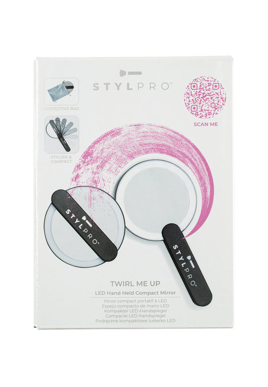 Twirl Hand Held LED Mirror