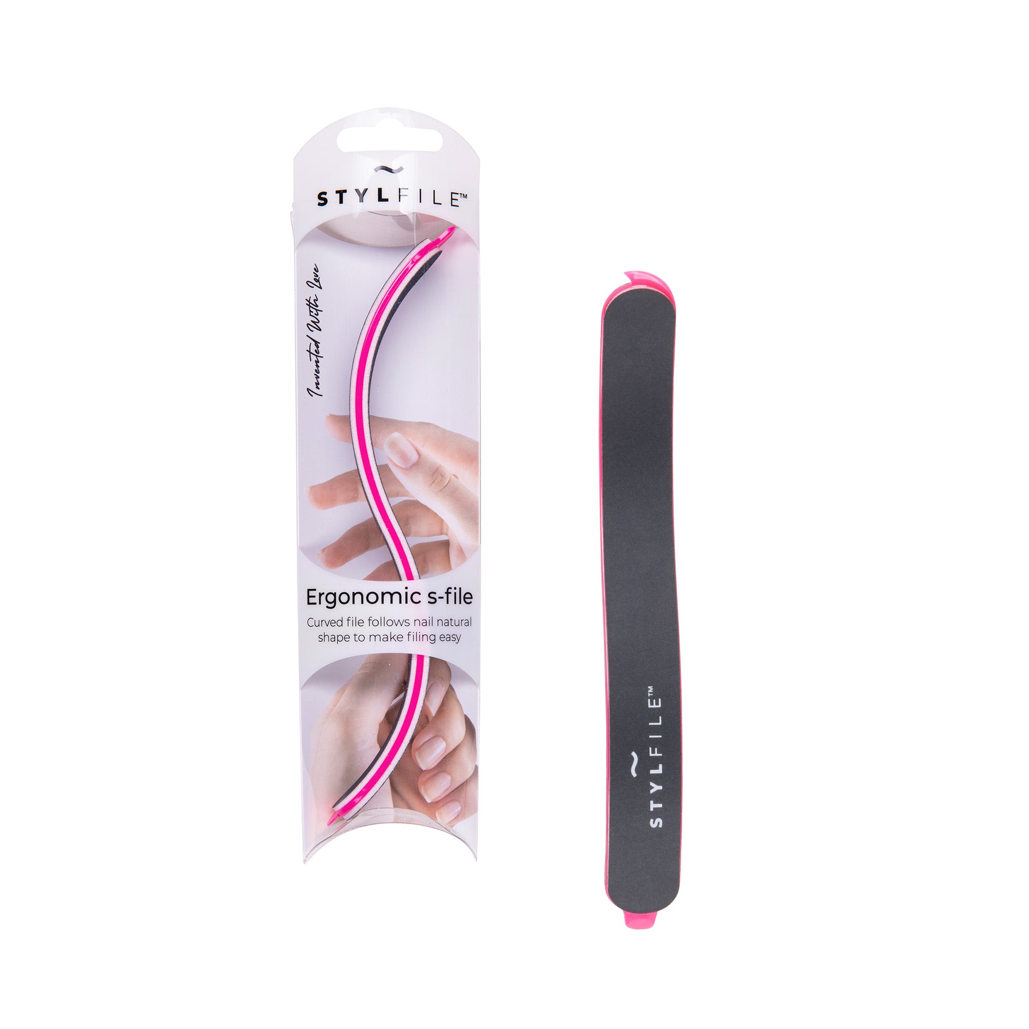 Curved 3-in-1 ergonomic Nail File – STYLIDEAS EU