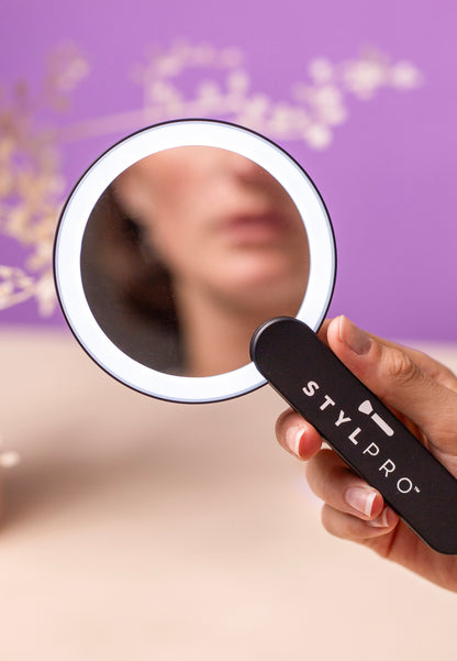 Handspiegel mit LED-Beleuchtung
