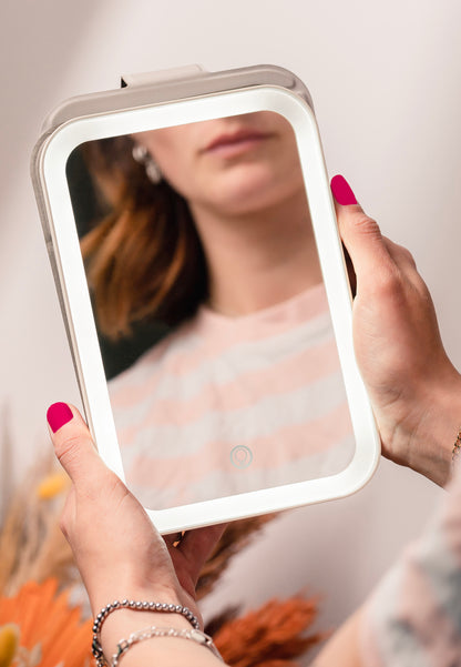 Pink Travel LED Mirror